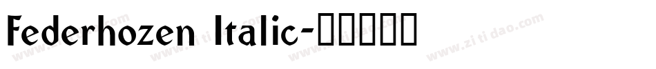Federhozen Italic字体转换